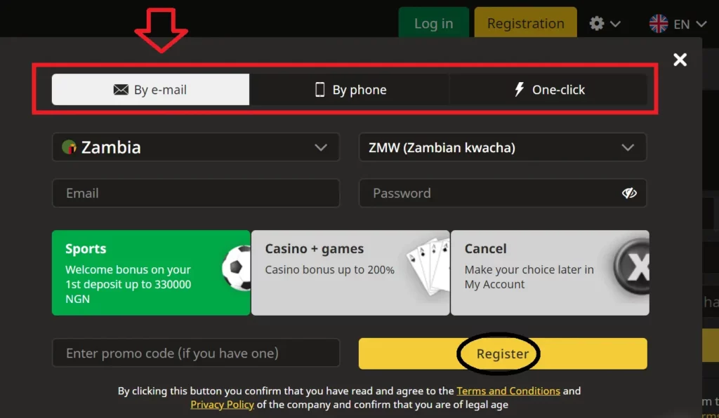 Registration at the Afropari